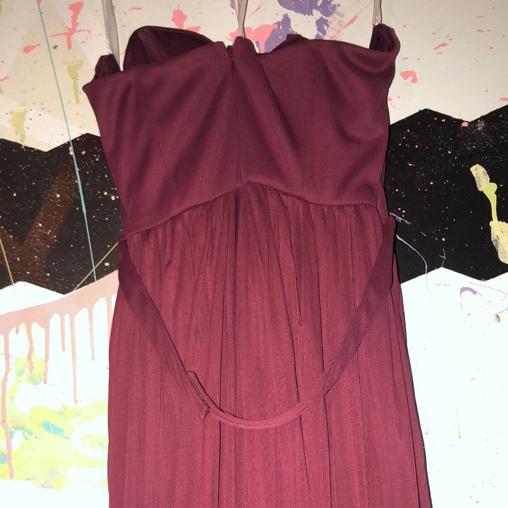 Wine Bridesmaid Dress - Picture 2 of 3